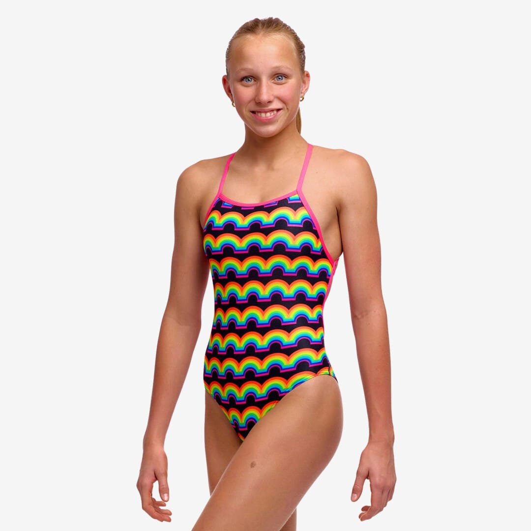 Funkita Girls Funkita Girl's Strapped In One Piece - Rainbowie Funkita Girl's Strapped In One Piece - Rainbowie Splash Swimwear One Piece