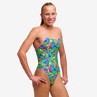 Funkita Girls Funkita Girl's Tie Me Tight One Piece - Lakes & Saddles Funkita Girl's Tie Me Tight One Piece - Lakes & Saddles Splash Swimwear One Piece