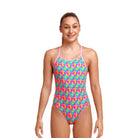 Funkita Girls Funkita Girls Diamond Back One Piece - Foxy Friends Funkita Girls Diamond Back One Piece - Foxy Friends Splash Swimwear Kids Swimwear