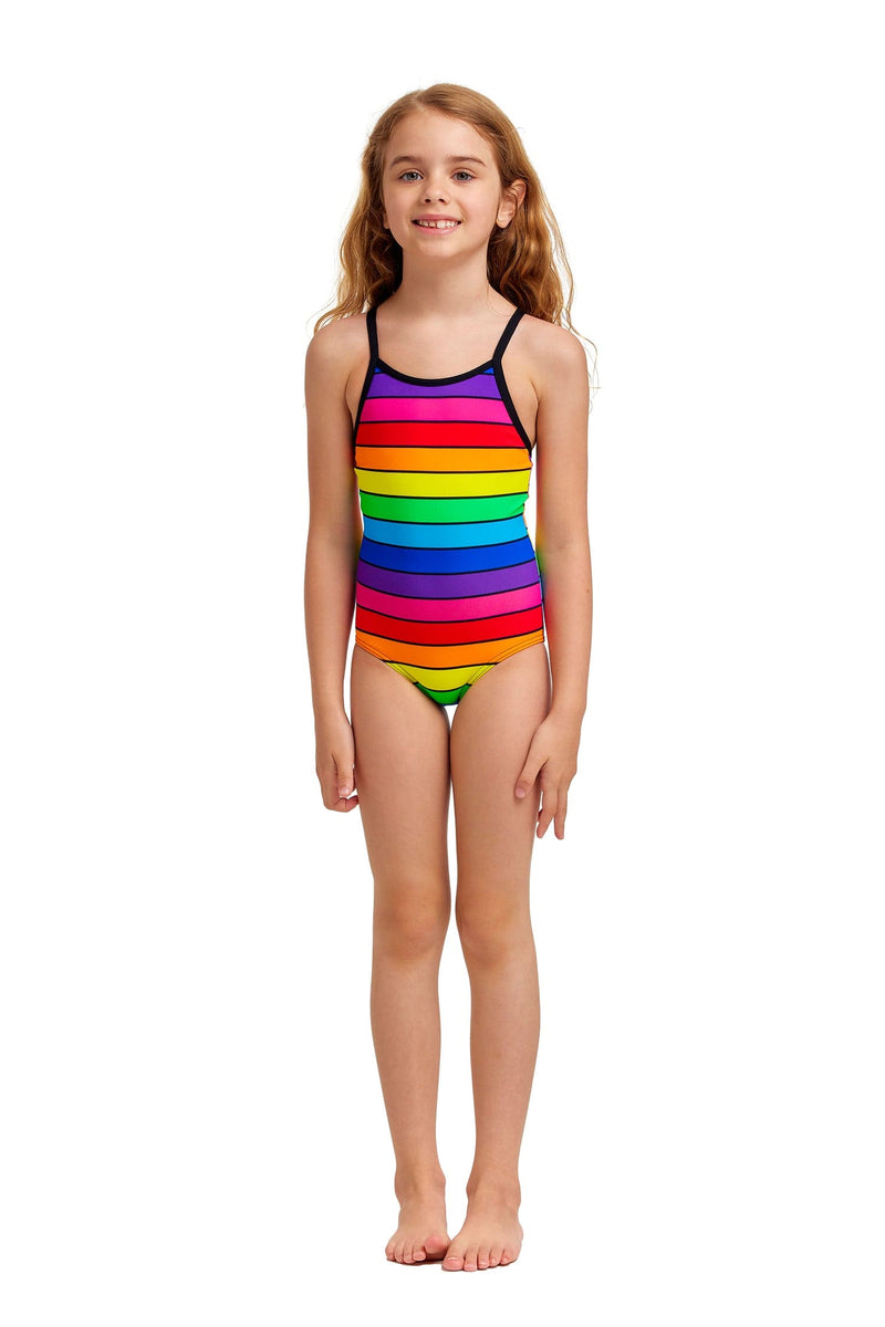 Funkita Girls Rainbow Racer Way Funky Toddler Girls Funkita Girls Diamond Back One Piece - Deep Impact Splash Swimwear Girls 8-14