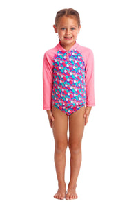 Funkita Girls Toddler Eco Zippy Rash Vest - Tou Tou FKS023G0244102 Funkita Toddler Eco Zippy Rash Vest - Tou Tou Splash Swimwear Girls 00-7 G2 9334722349576