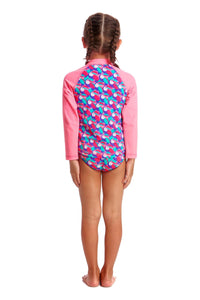 Funkita Girls Toddler Eco Zippy Rash Vest - Tou Tou FKS023G0244102 Funkita Toddler Eco Zippy Rash Vest - Tou Tou Splash Swimwear Girls 00-7 G2 9334722349576