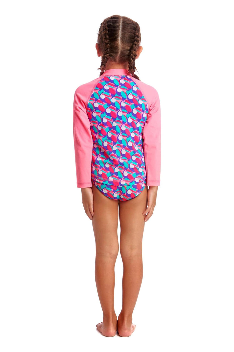 Funkita Girls Toddler Eco Zippy Rash Vest - Tou Tou FKS023G0244102 Funkita Toddler Eco Zippy Rash Vest - Tou Tou Splash Swimwear Girls 00-7 G2 9334722349576