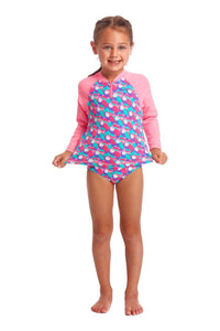 Funkita Girls Toddler Eco Zippy Rash Vest - Tou Tou FKS023G0244102 Funkita Toddler Eco Zippy Rash Vest - Tou Tou Splash Swimwear Girls 00-7 G2 9334722349576