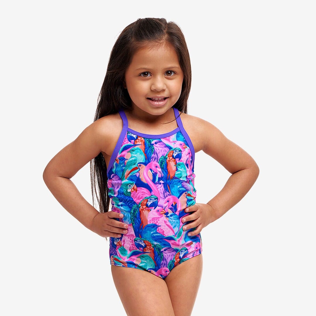 Funkita Girls kids Toddler Girl's Printed One Piece - Birds Gone Wild Funkita Toddler Girl's Printed One Piece - Birds Gone Wild