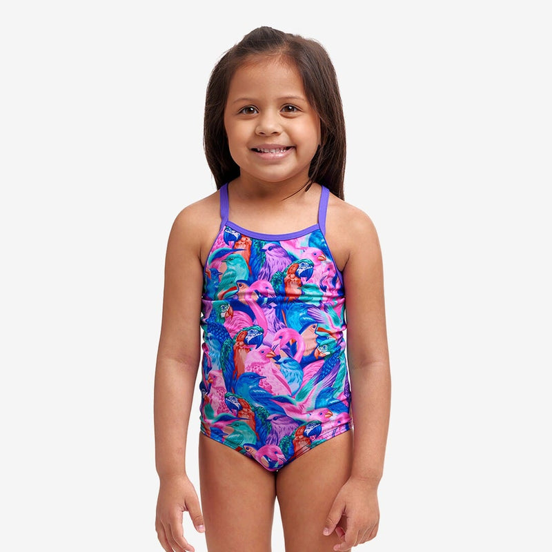 Funkita Girls kids Toddler Girl's Printed One Piece - Birds Gone Wild Funkita Toddler Girl's Printed One Piece - Birds Gone Wild