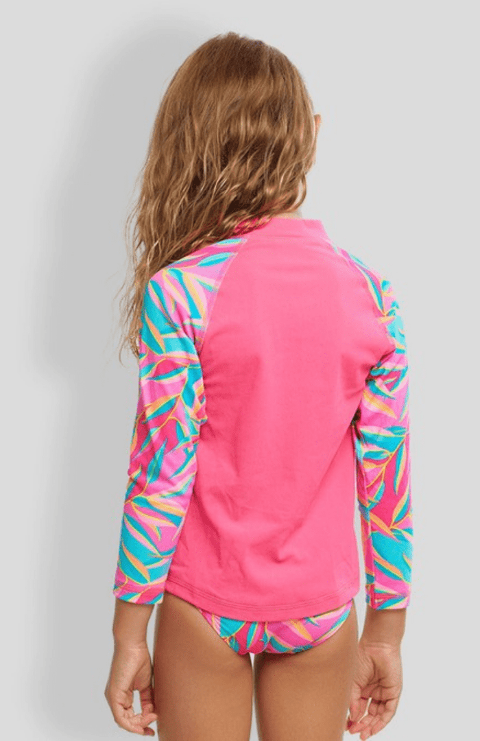 Funkita Girls Toddler Girls Eco Zippy Rash Vest - Snuggle Pie Funkita Toddler Eco Zippy Rash Vest - Tou Tou Splash Swimwear kids