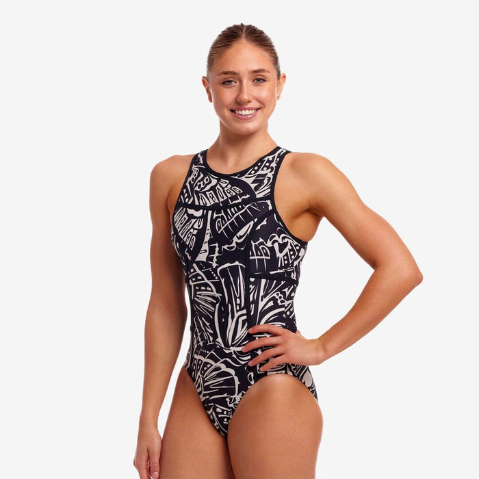 Funkita Ladies Hi Flyer One Piece - Night Flyer Funkita Ladies Ladies Hi Flyer One Piece - Night Flyer Splash Swimwear Bikini Bottoms