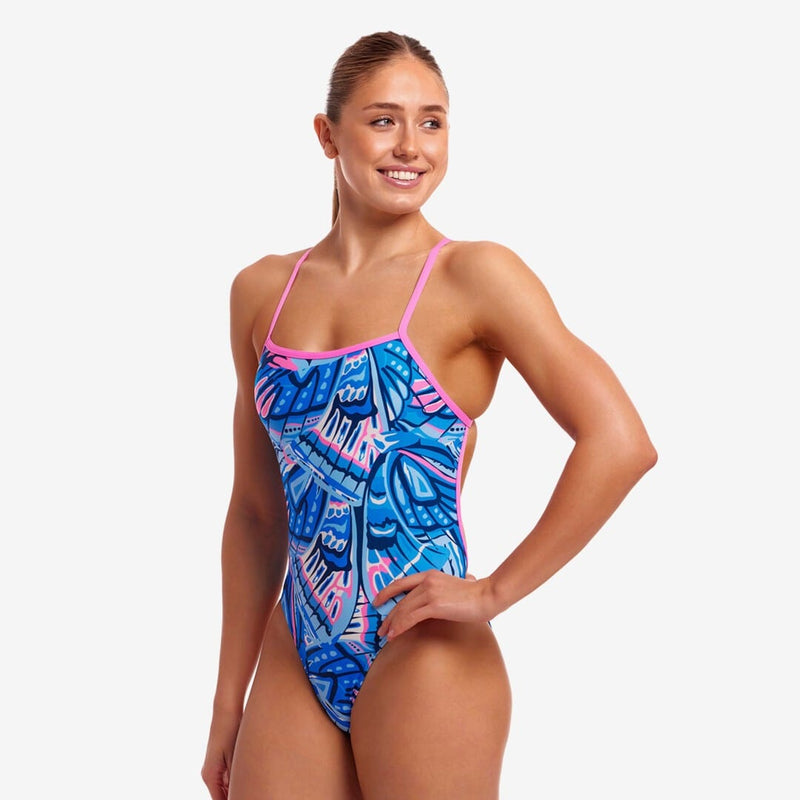 Funkita Ladies Ladies High Leg One Piece - Soaring Hi Funkita Ladies High Leg One Piece - Soaring Hi Splash Swimwear Bikini Bottoms