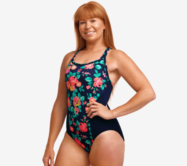 Funkita Ladies Locked In Lucy One Piece - Full Bloom Splash Swimwear One Pieces