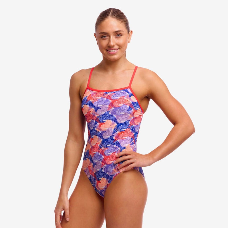 Funkita Ladies Single Strap One Piece - Dusky Dive Way Funky Ladies Single Strap One Piece - Dusky Dive Splash Swimwear One Pieces