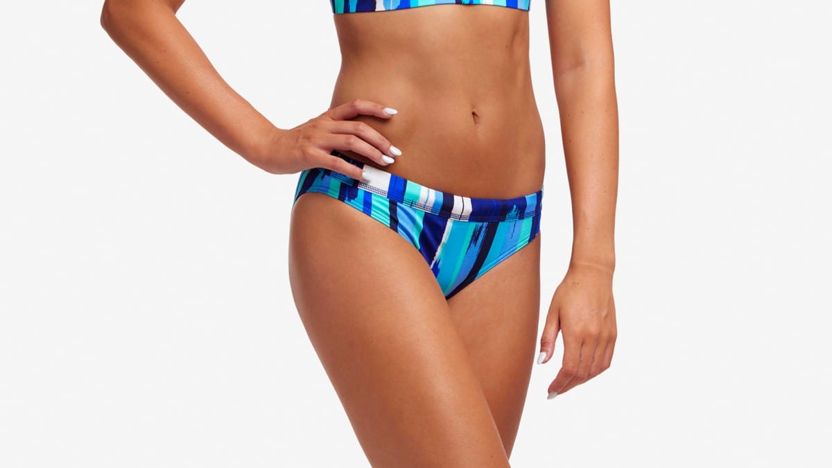 Funkita Ladies Sports Brief - Roller Paint Splash Swimwear One Pieces