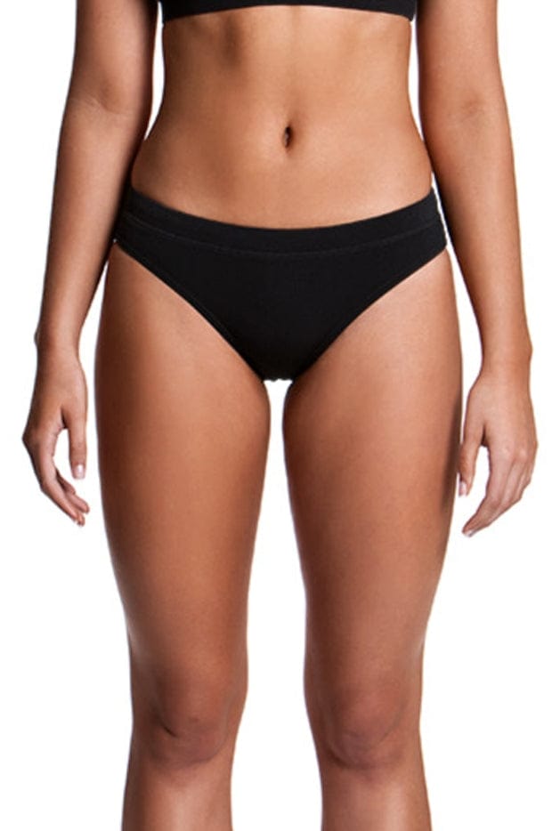 Funkita Ladies Sports Brief - Still Black Splash Swimwear Bikini Bottoms