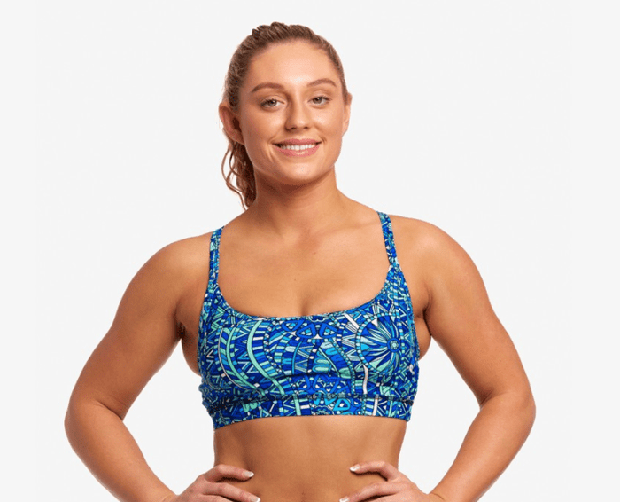 Funkita Ladies Sports Top - Blues Festival Splash Swimwear Bikini Tops