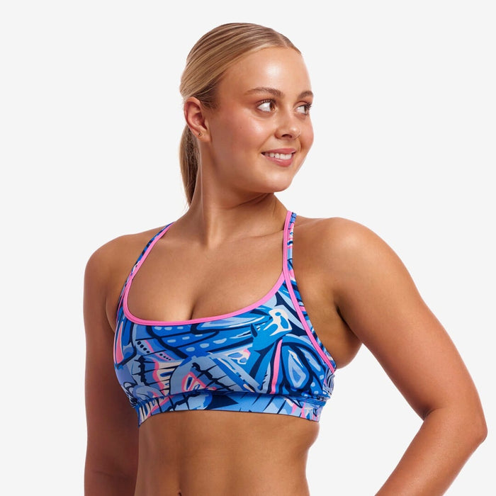 Funkita Ladies Sports Top - Soaring Hi Funkita Ladies Sports Top - Soaring Hi Splash Swimwear Bikini Tops