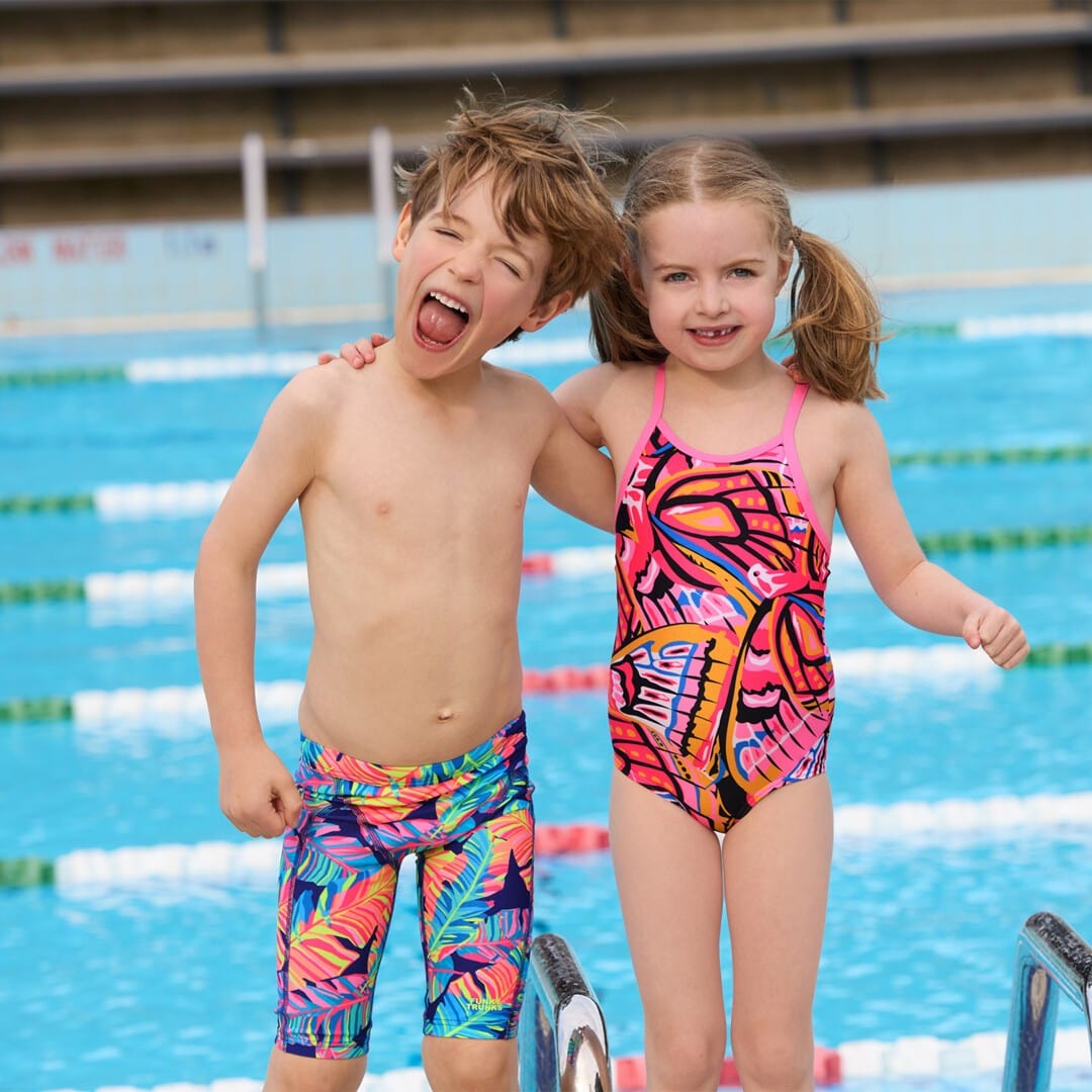 Funkita Toddler Girl's Printed One Piece - Lover Flies Funkita Toddler Girl's Printed One Piece - Lover Flies Splash Swimwear Bikini Bottoms