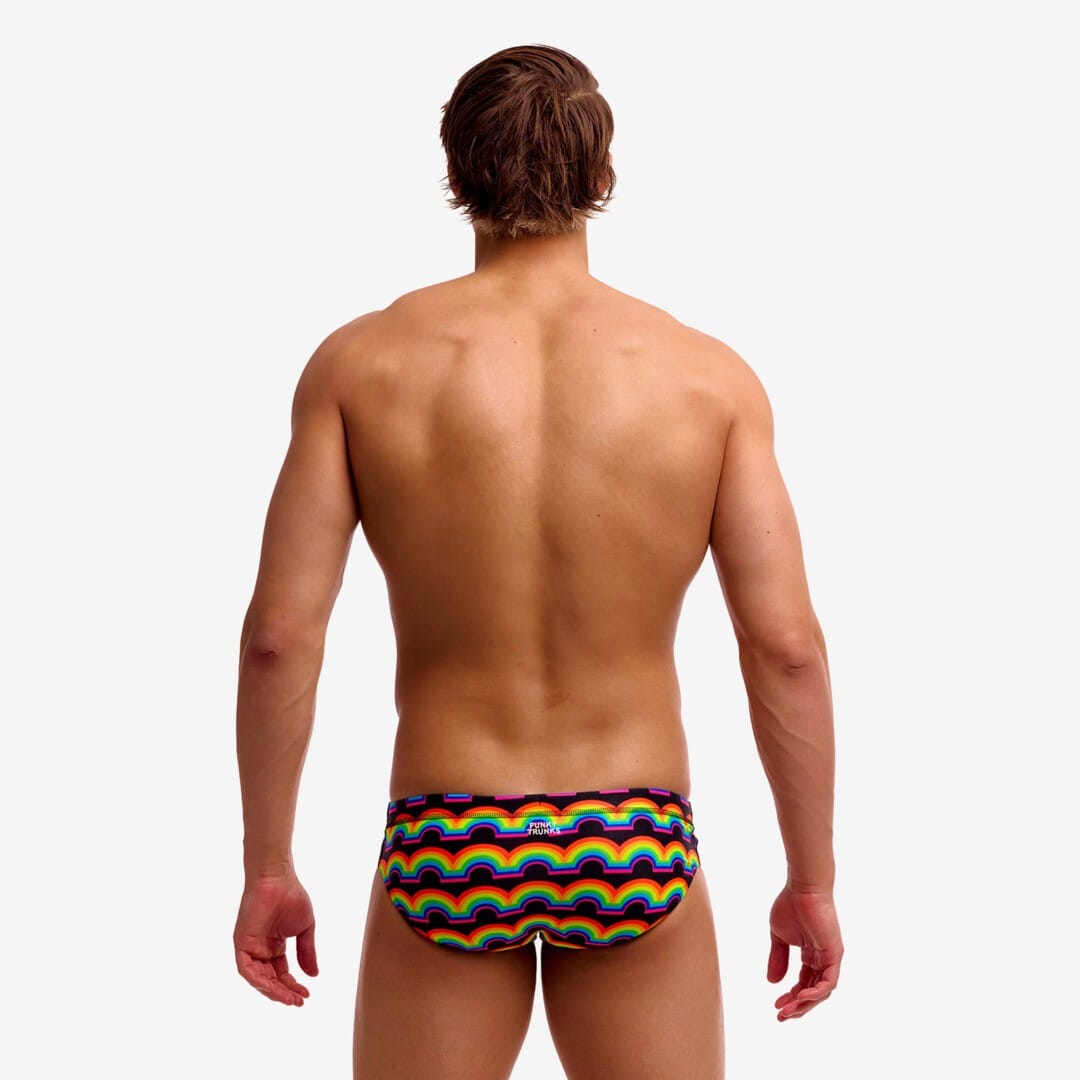 Funky Trunks Funky Trunks Men's Classic Brief - Rainbowie Funky Trunks Men's Classic Brief - Rainbowie Splash Swimwear Mens Brief