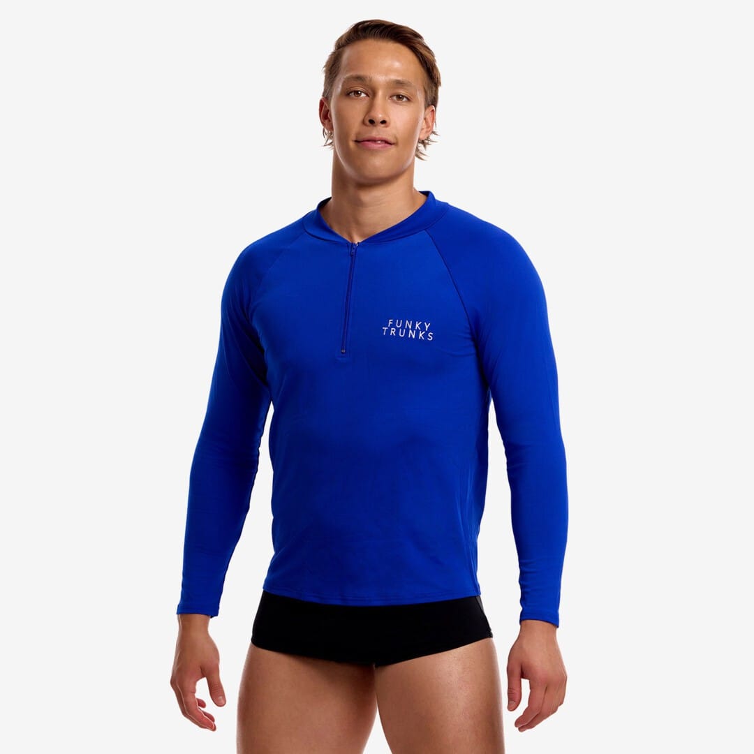 Funky Trunks Funky Trunks Men's Long Sleeve Rash Vest Still Speed Funky Trunks Men's Long Sleeve Rash Vest Still Speed Splash Swimwear Rashies & Sunsuits