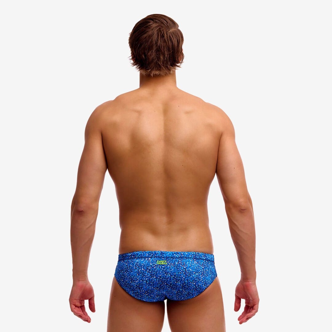 Funky Trunks Funky Trunks Men's Seamed Brief - Pebble Beach Funky Trunks Men's Seamed Brief - Pebble Beach Splash Swimwear Mens Swimwear