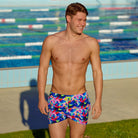 Funky Trunks Funky Trunks Men's Shorty Shorts Short - Wet Wave Funky Trunks Men's Shorty Shorts Short - Wet Wave Splash Swimwear