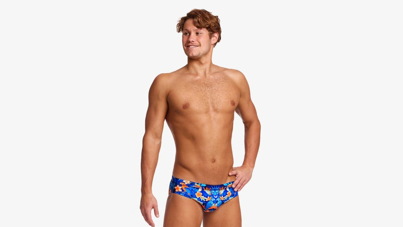 Funky Trunks Men's Classic Briefs - Tiger Time Funky Trunks Mens Classic Trunks - Glow Rider Splash Swimwear