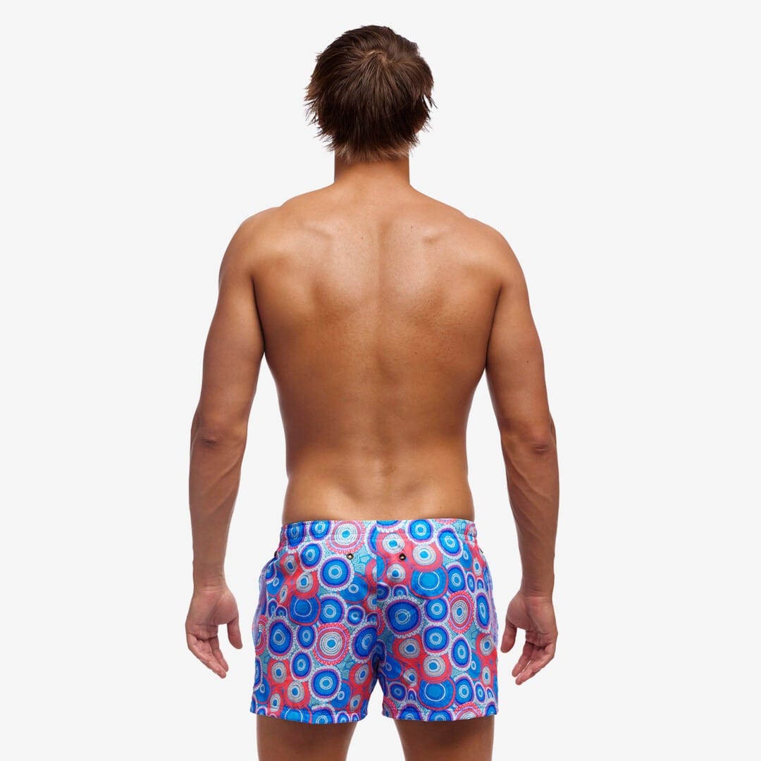 Funky Trunks Mens Shorty Shorts - Bundjalung Blue Funky Trunks Mens Classic Trunks - Glow Rider Splash Swimwear Mens