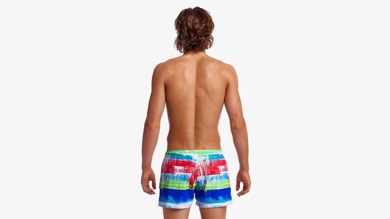 Funky Trunks Mens Shorty Shorts - Dye Hard Funky Trunks Mens Classic Trunks - Glow Rider Splash Swimwear Mens