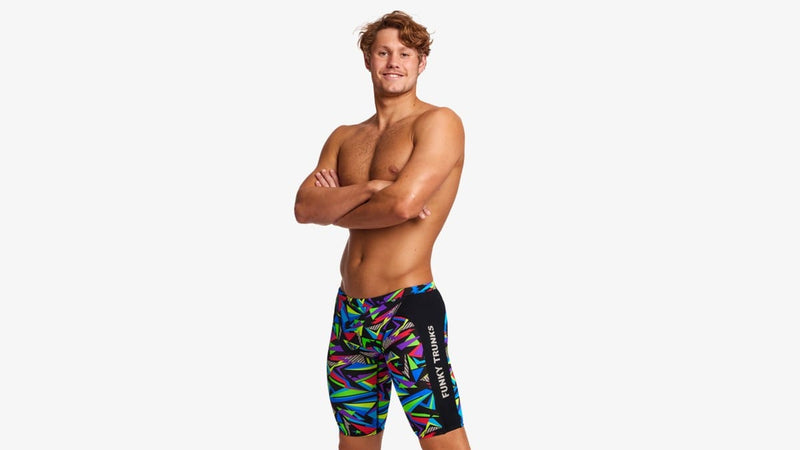 Funky Trunks Mens Training Jammers - Beat It Funky Trunks Mens Classic Trunks - Glow Rider Splash Swimwear