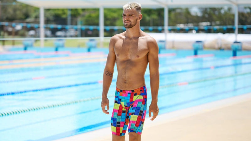 Funky Trunks Mens Training Jammers - Blocked Splash Swimwear Bikini Tops