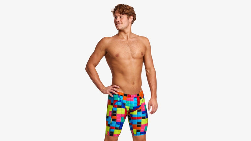 Funky Trunks Mens Training Jammers - Blocked Splash Swimwear Bikini Tops