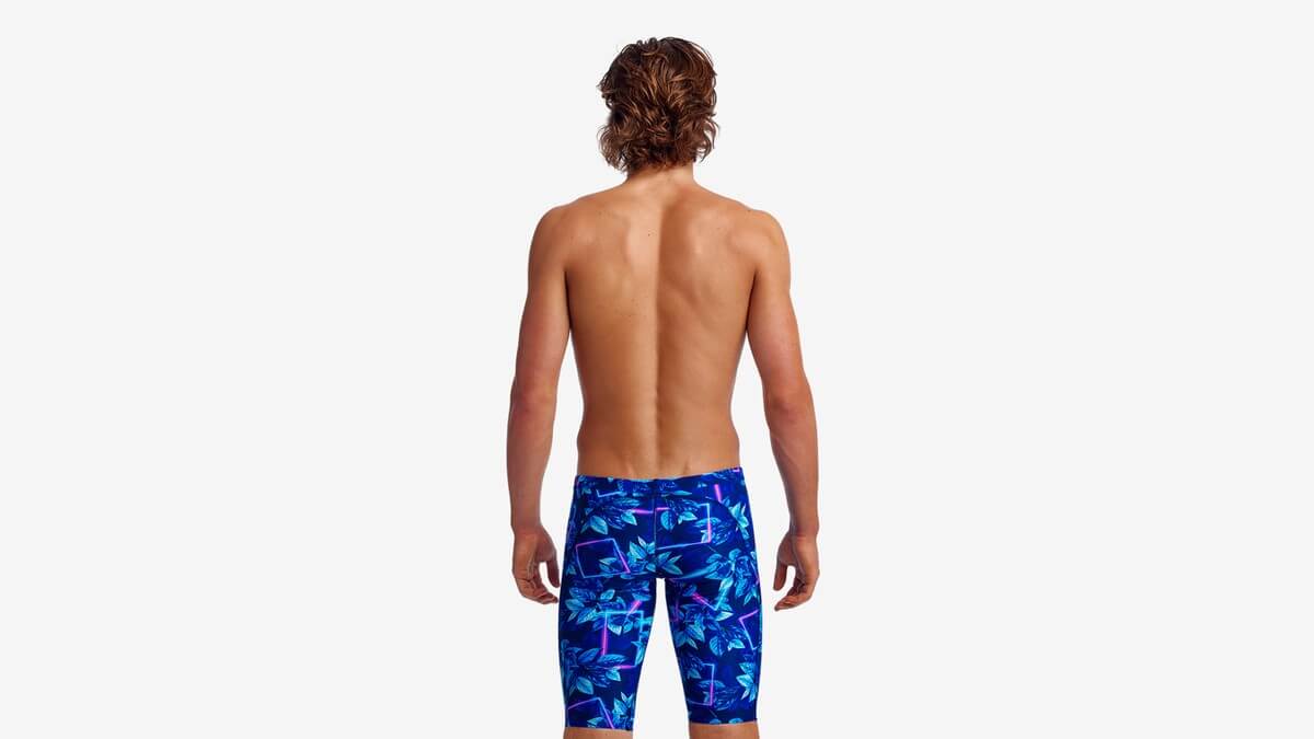 Funky Trunks Mens Training Jammers - Leaf Laser Funky Trunks Mens Classic Trunks - Glow Rider Splash Swimwear Mens