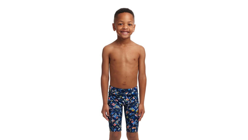 Funky Trunks Toddler Boys Miniman Jammers - Can We build It? Funky Trunks Mens Classic Trunks - Glow Rider Splash Swimwear