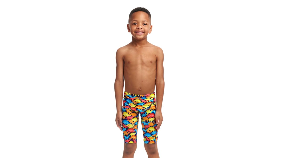 Funky Trunks Toddler Boys Miniman Jammers - Swimmasaurus Funky Trunks Mens Classic Trunks - Glow Rider Splash Swimwear