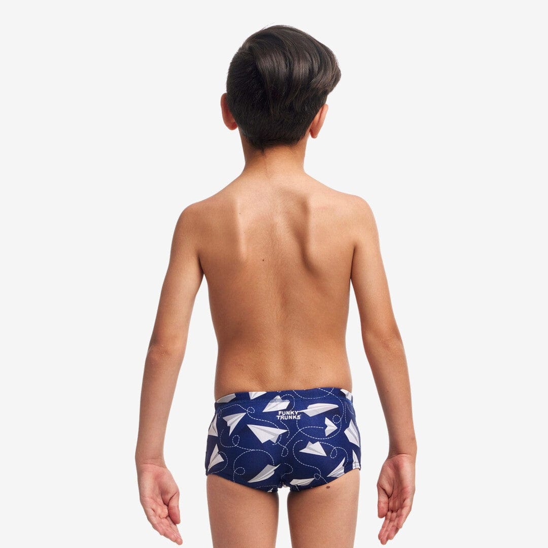 Funky Trunks Toddler Boys Printed Trunks - Paper Plain Funky Trunks Boys Printed Trunks - Paper Plain Splash Swimwear Swim Boys