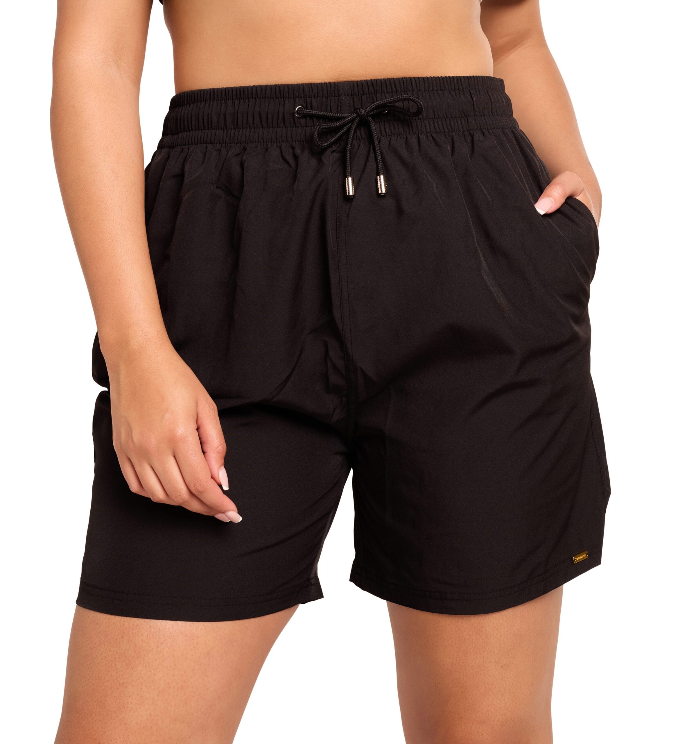Genevieve Swimwear Genevieve Boardshorts CR4-468-BLK Genevieve Boardshorts - Black & Navy | Australia Splash Swimwear Boardshorts Black / 10 659048571470