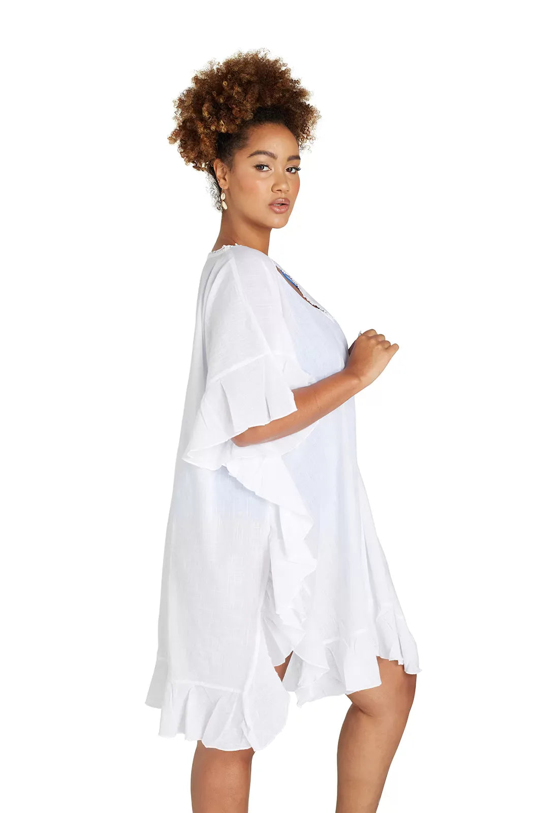 Genevieve Swimwear Genevieve Frilled Kaftan Genevieve Frilled Kaftan | Australia Splash Swimwear Kaftans & Cover Ups