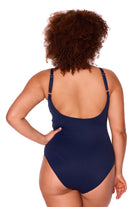 Genevieve Swimwear Genevieve Wrap One Piece - Chevron Jacquard Genevieve Wrap One Piece - Chevron Jacquard | Australia Splash Swimwear Swim Dress, Tankini & One Piece