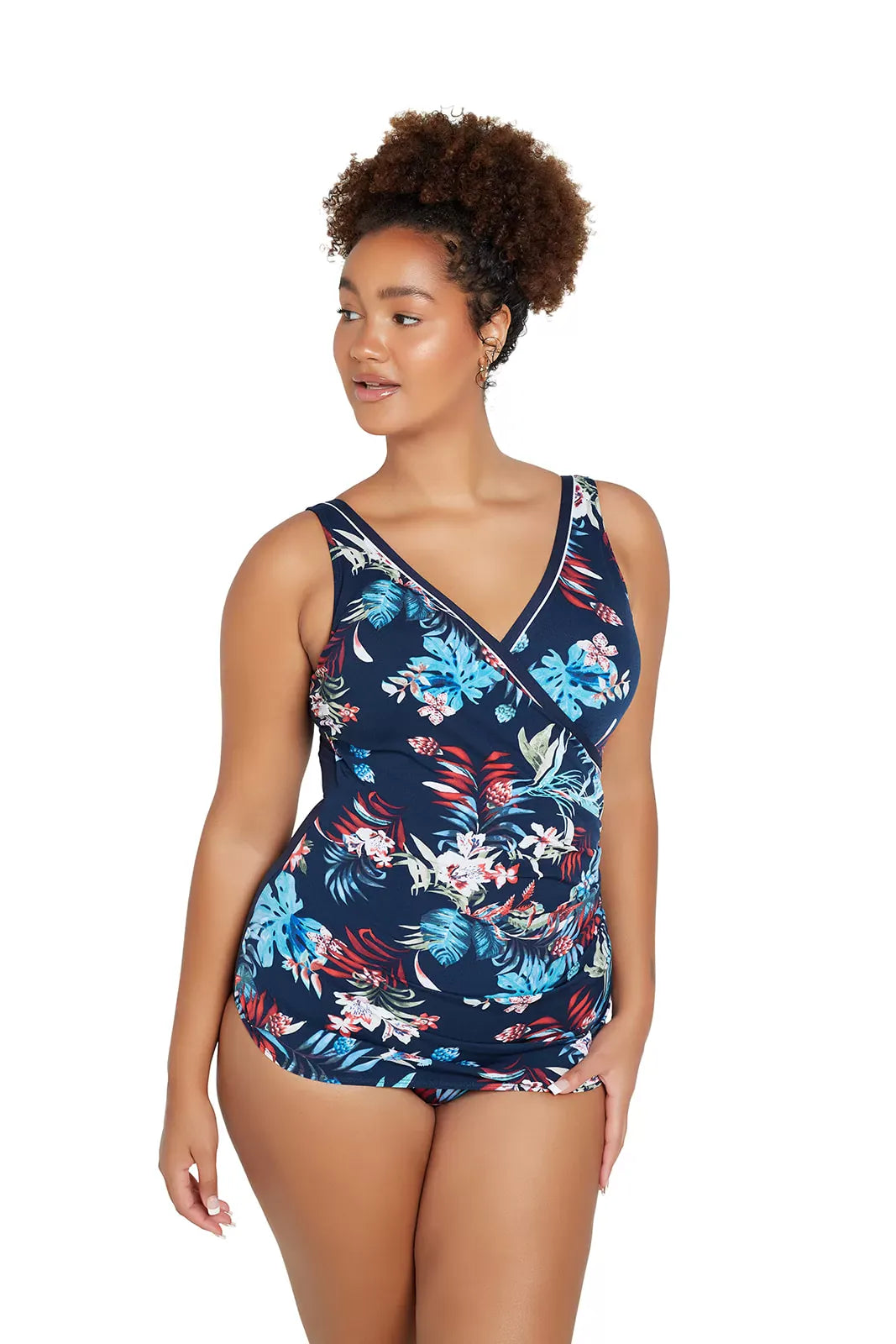 Genevieve Swimwear Genevieve X Over Sheath One Piece - Botanica Genevieve X Over Sheath One Piece - Botanica | Australia Splash Swimwear Swim Dress, Tankini & One Piece