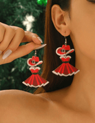 Glitterbugs Christmas Cowgirl Outfit Flat Acrylic Earrings Christmas Cowgirl Outfit Flat Acrylic Earrings Splash Swimwear Womens Accessories 1000021611