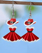 Glitterbugs Christmas Cowgirl Outfit Flat Acrylic Earrings Christmas Cowgirl Outfit Flat Acrylic Earrings Splash Swimwear Womens Accessories 1000021611