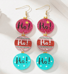 Glitterbugs Christmas Earrings - HoHoHo Baubles Christmas Earrings - HoHoHo Baubles Splash Swimwear Earrings 1000014809