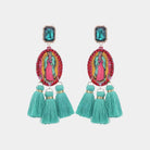 Glitterbugs Mother Mary Crystal Earrings Mother Mary Crystal Earrings Splash Swimwear Earrings