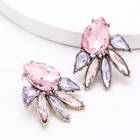 Glitterbugs Earrings Pink Rhinestone Stud Earrings
