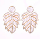 Glitterbugs Statement Monsteria Earrings Splash Swimwear Earrings White 1000011650