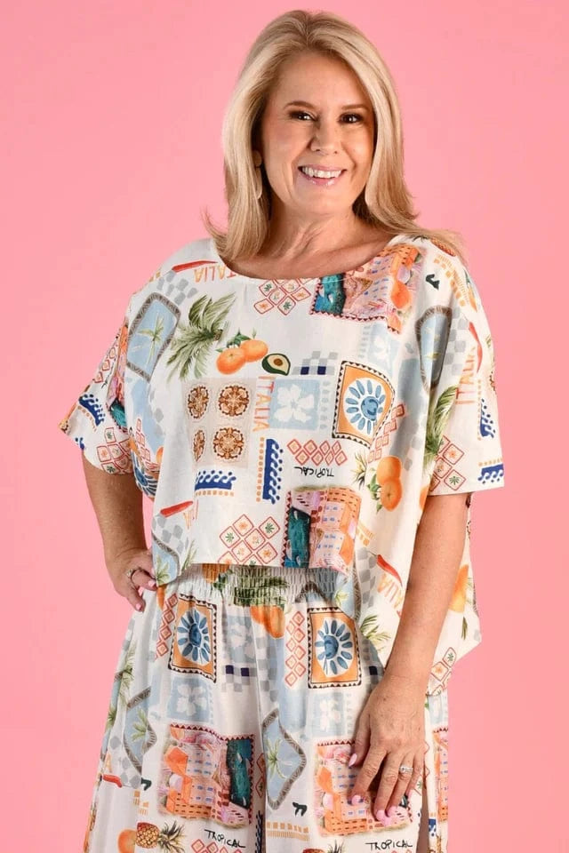 Go Girl Amalfi Top - Aperol Spritz 9343064227213 Amalfi Top - Aperol Spritz Splash Swimwear Clothing O/S 1000023642