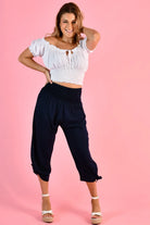Go Girl Go Girl 3/4 Rouched Tie Pants - Navy Go Girl 3/4 Rouched Tie Pants - Grey/Olive Splash Swimwear Womens Pants