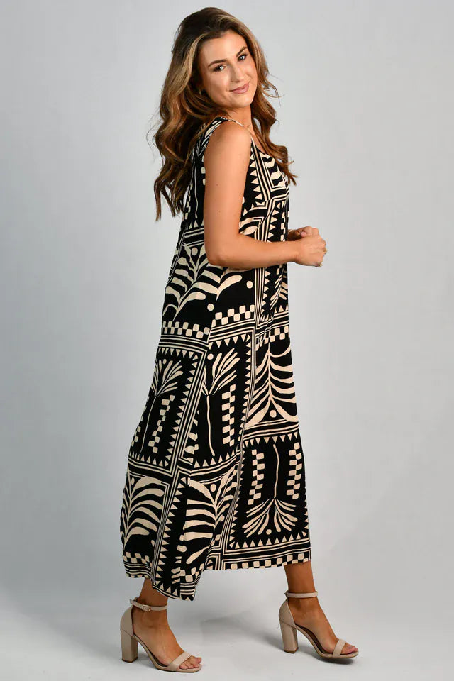 Go Girl Go Girl Cassie Maxi Dress - Tribal Aritsan Black Go Girl Cassie Maxi Dress - Tribal Aritsan Black Splash Swimwear Dresses