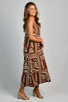 Go Girl Go Girl Cassie Maxi Dress - Tribal Artisan Brown Go Girl Cassie Maxi Dress - Tribal Artisan Brown Splash Swimwear Dresses