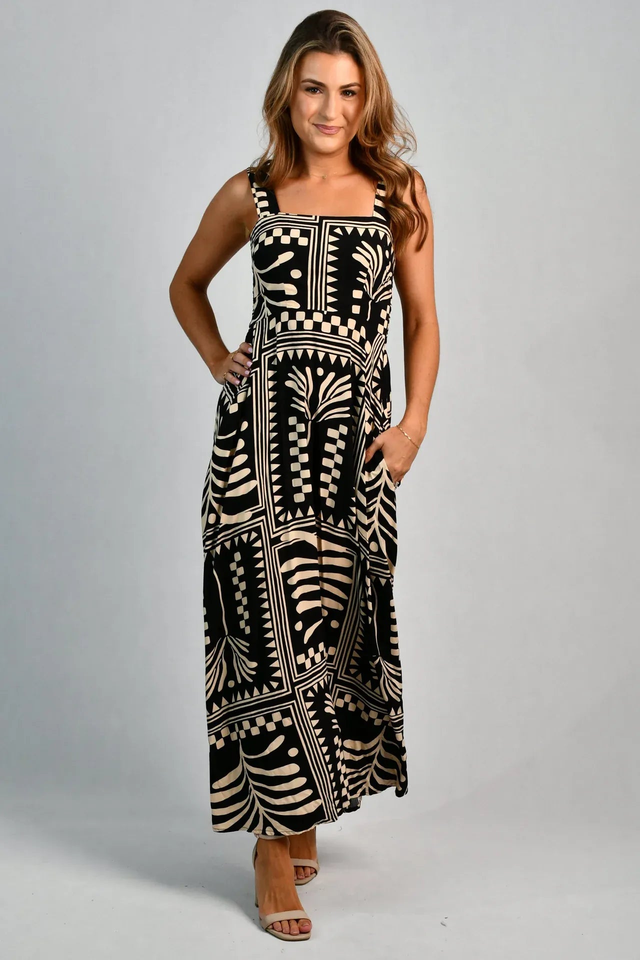 Go Girl Go Girl Emily Maxi Dress - Tribal Artisan Black Go Girl Emily Maxi Dress - Tribal Artisan Black Splash Swimwear Dresses