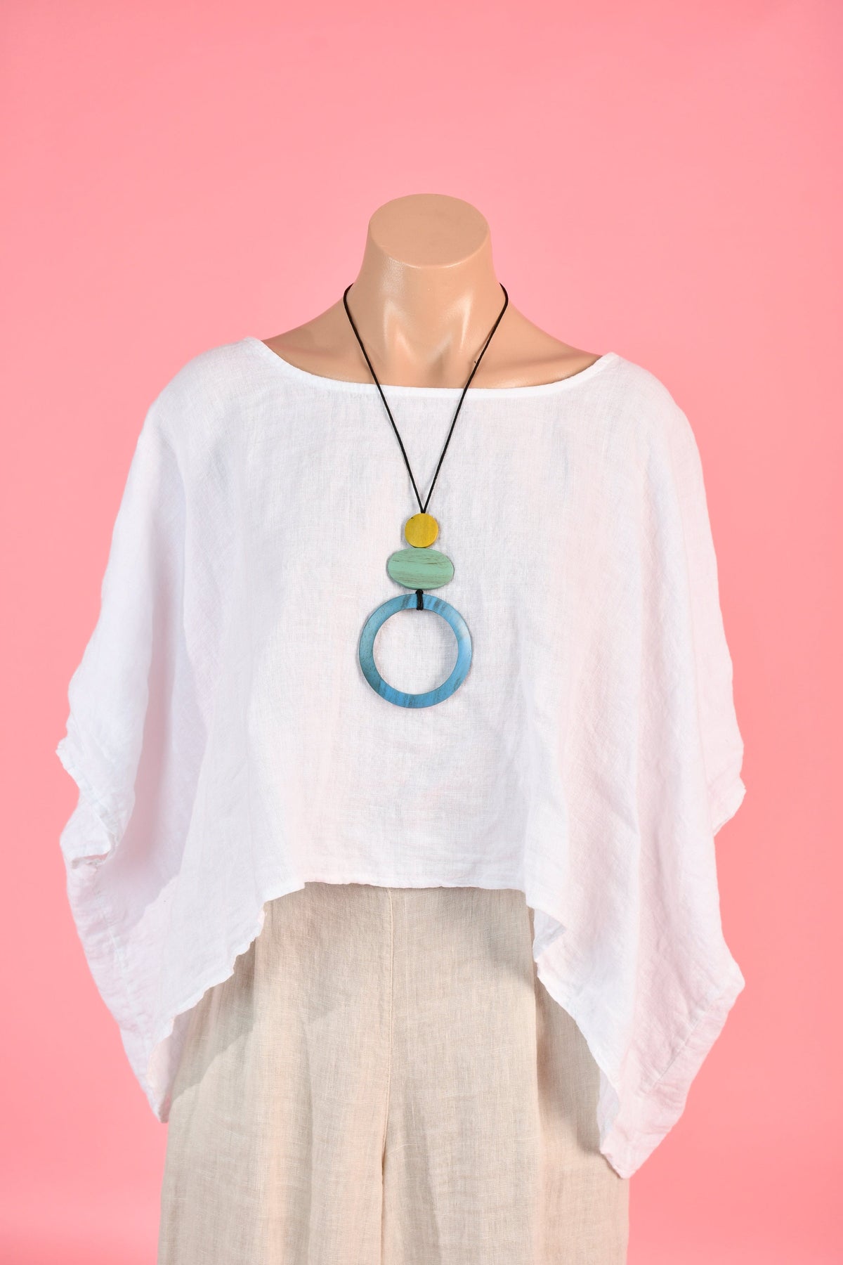 Go Girl Go Girl Large Circle Wooden Necklace Go Girl Large Circle Wooden Necklace Splash Swimwear Jewellery